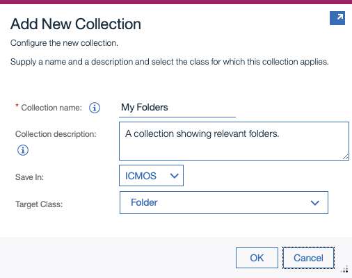 Add New Collection Dialog