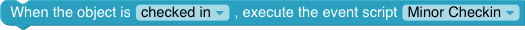 minor checkin action