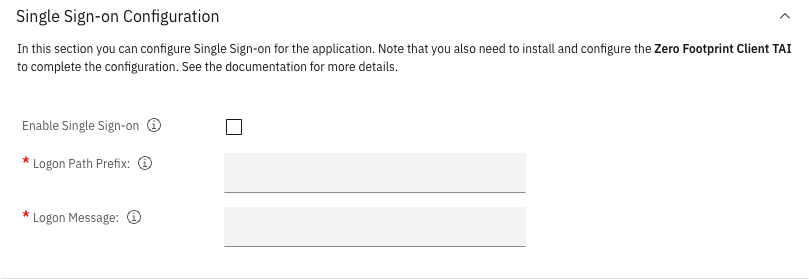 Single Sign-on configuration